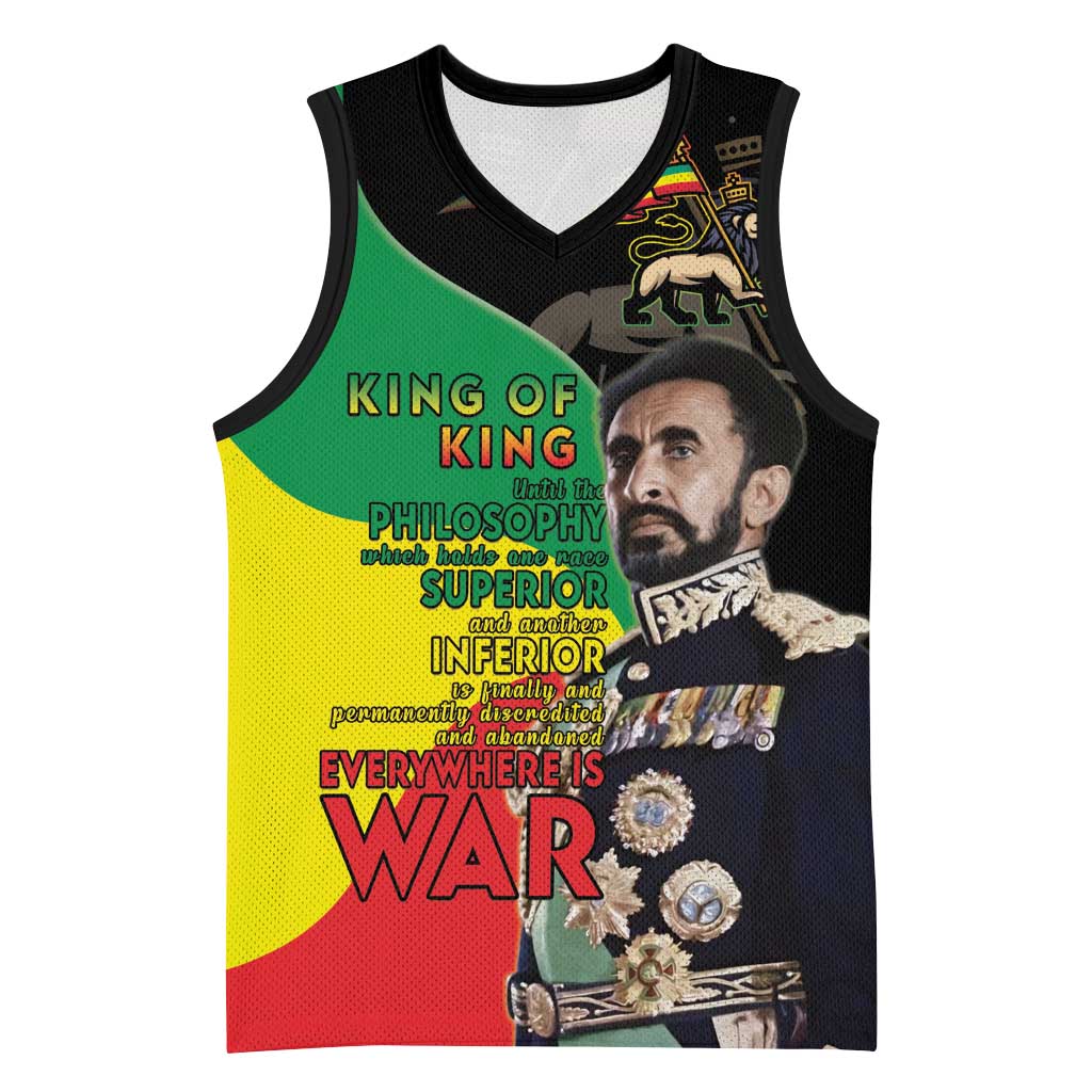 Jah Rastafari Basketball Jersey Haile Selassie - African Pride