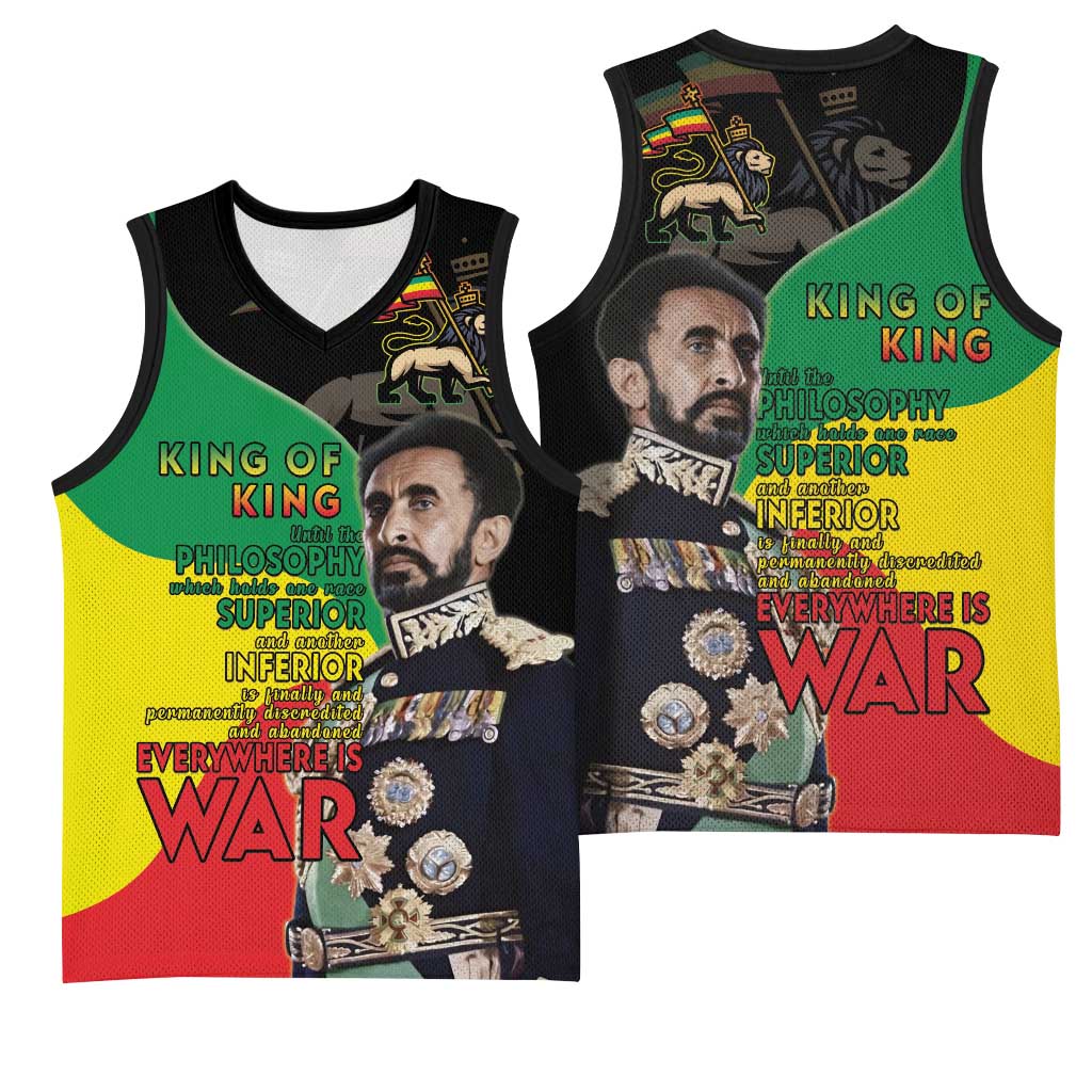 Jah Rastafari Basketball Jersey Haile Selassie LT15