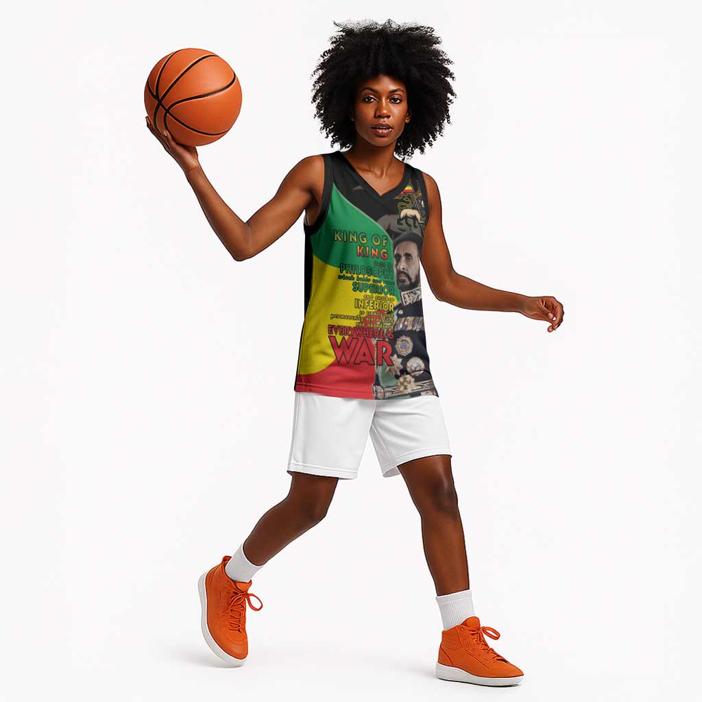 Jah Rastafari Basketball Jersey Haile Selassie LT15