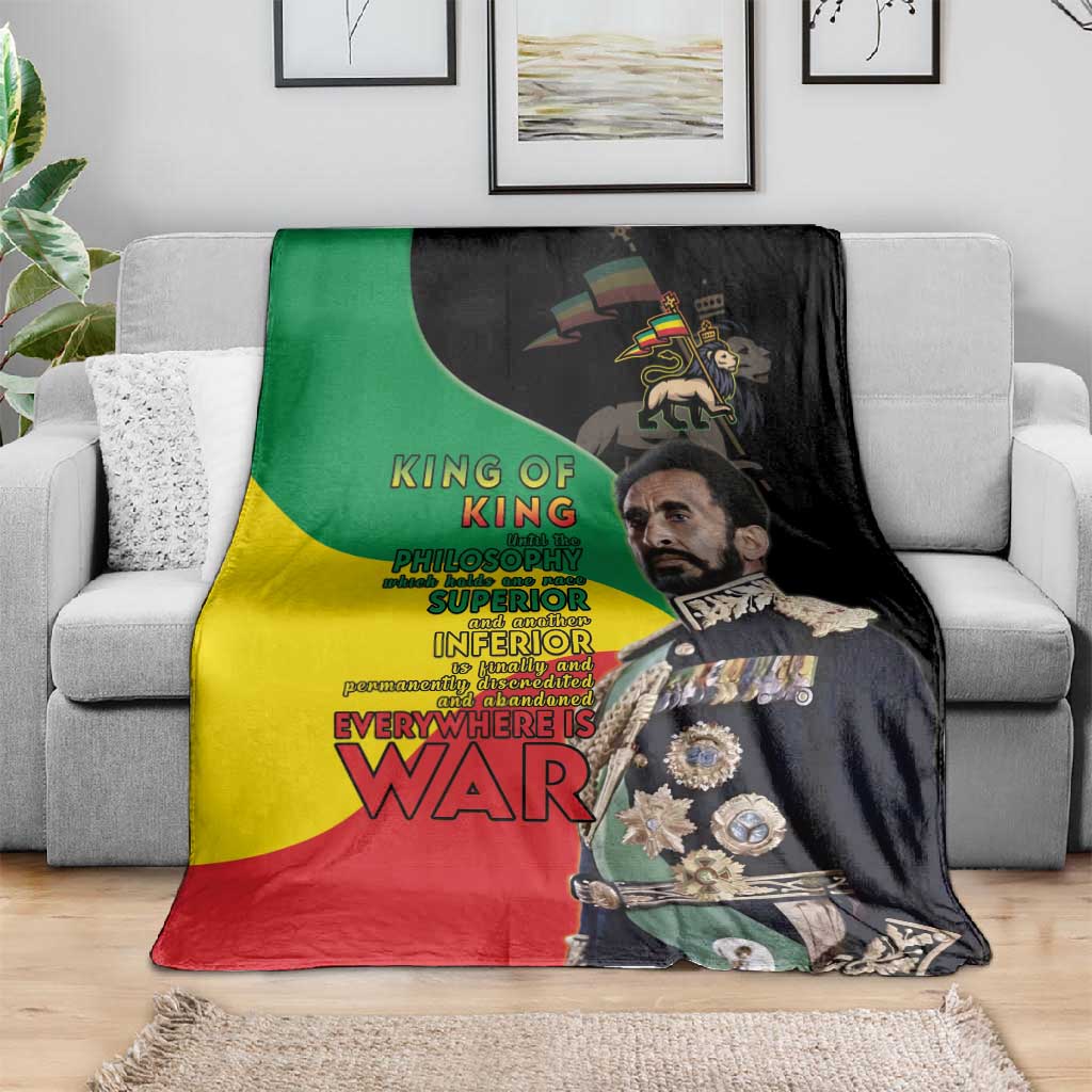 Jah Rastafari Blanket Haile Selassie