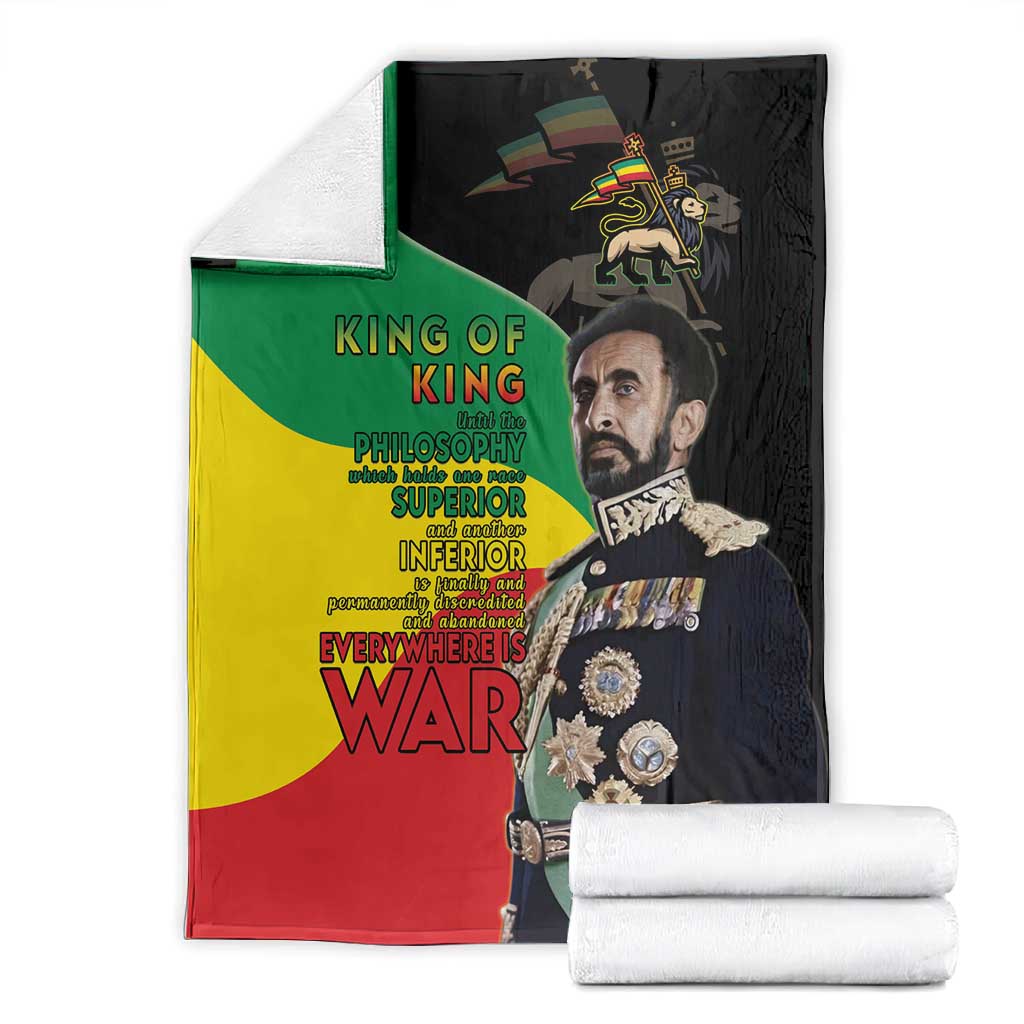 Jah Rastafari Blanket Haile Selassie
