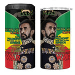 Jah Rastafari 4 in 1 Can Cooler Tumbler Haile Selassie