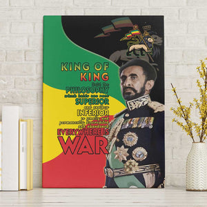 Jah Rastafari Canvas Wall Art Haile Selassie