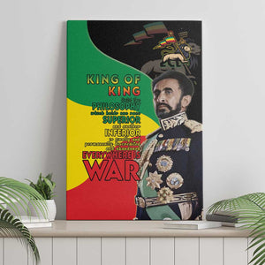 Jah Rastafari Canvas Wall Art Haile Selassie