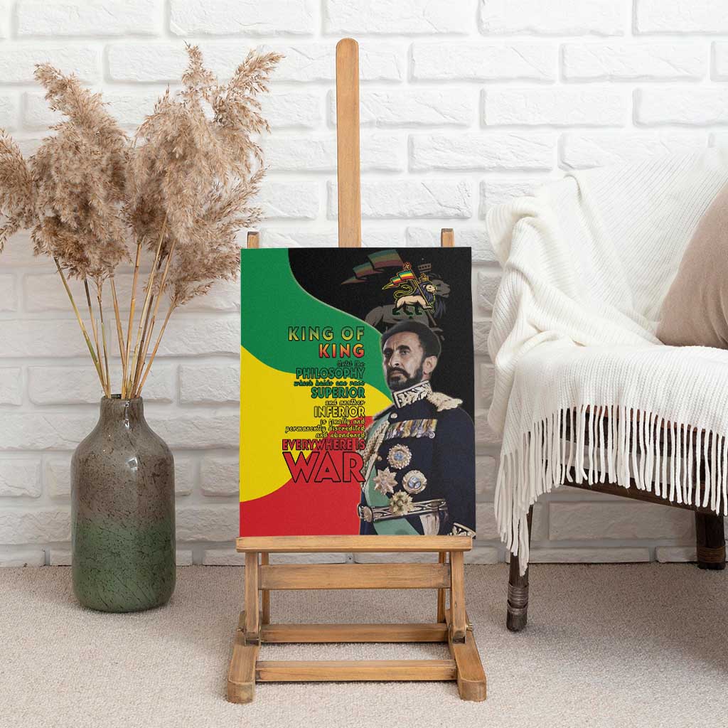 Jah Rastafari Canvas Wall Art Haile Selassie