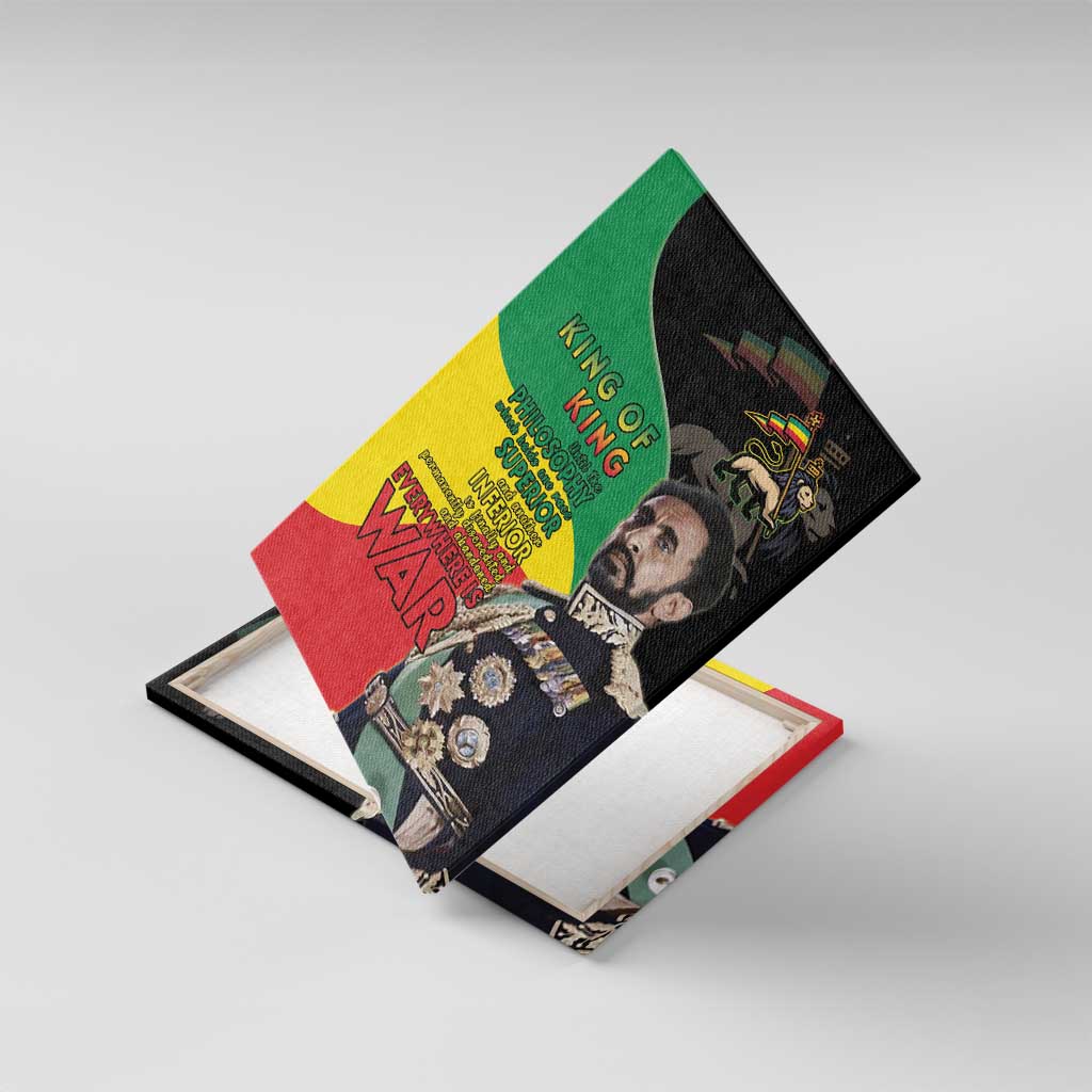 Jah Rastafari Canvas Wall Art Haile Selassie