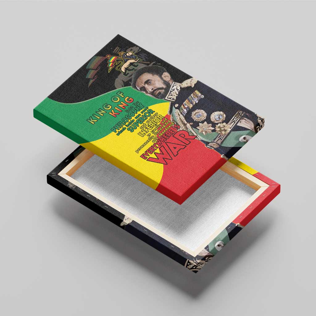 Jah Rastafari Canvas Wall Art Haile Selassie