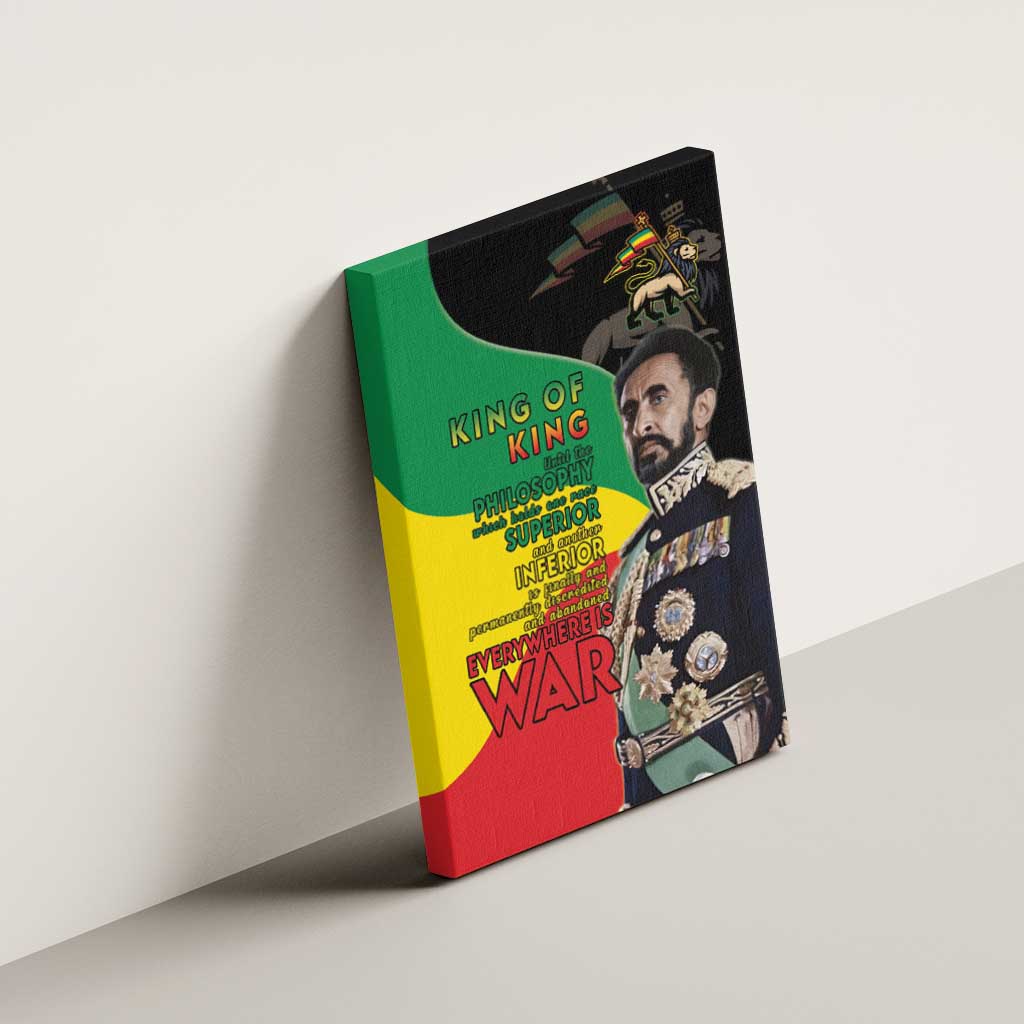 Jah Rastafari Canvas Wall Art Haile Selassie
