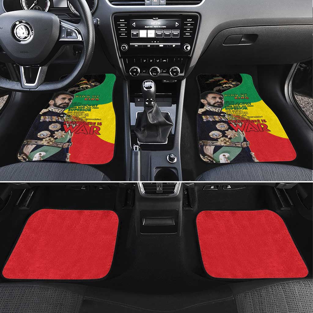 Jah Rastafari Car Mats Haile Selassie