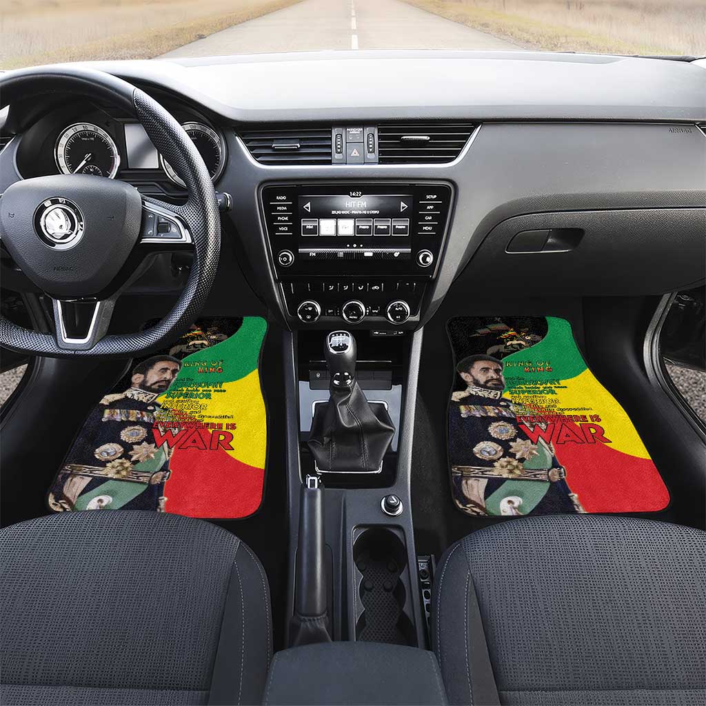 Jah Rastafari Car Mats Haile Selassie
