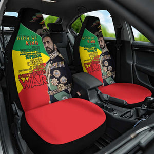 Jah Rastafari Car Seat Cover Haile Selassie