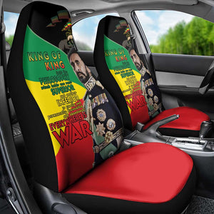 Jah Rastafari Car Seat Cover Haile Selassie
