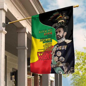 Jah Rastafari Garden Flag Haile Selassie