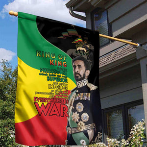 Jah Rastafari Garden Flag Haile Selassie