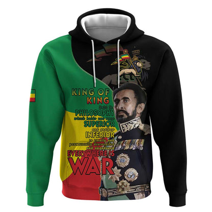 Jah Rastafari Hoodie Haile Selassie