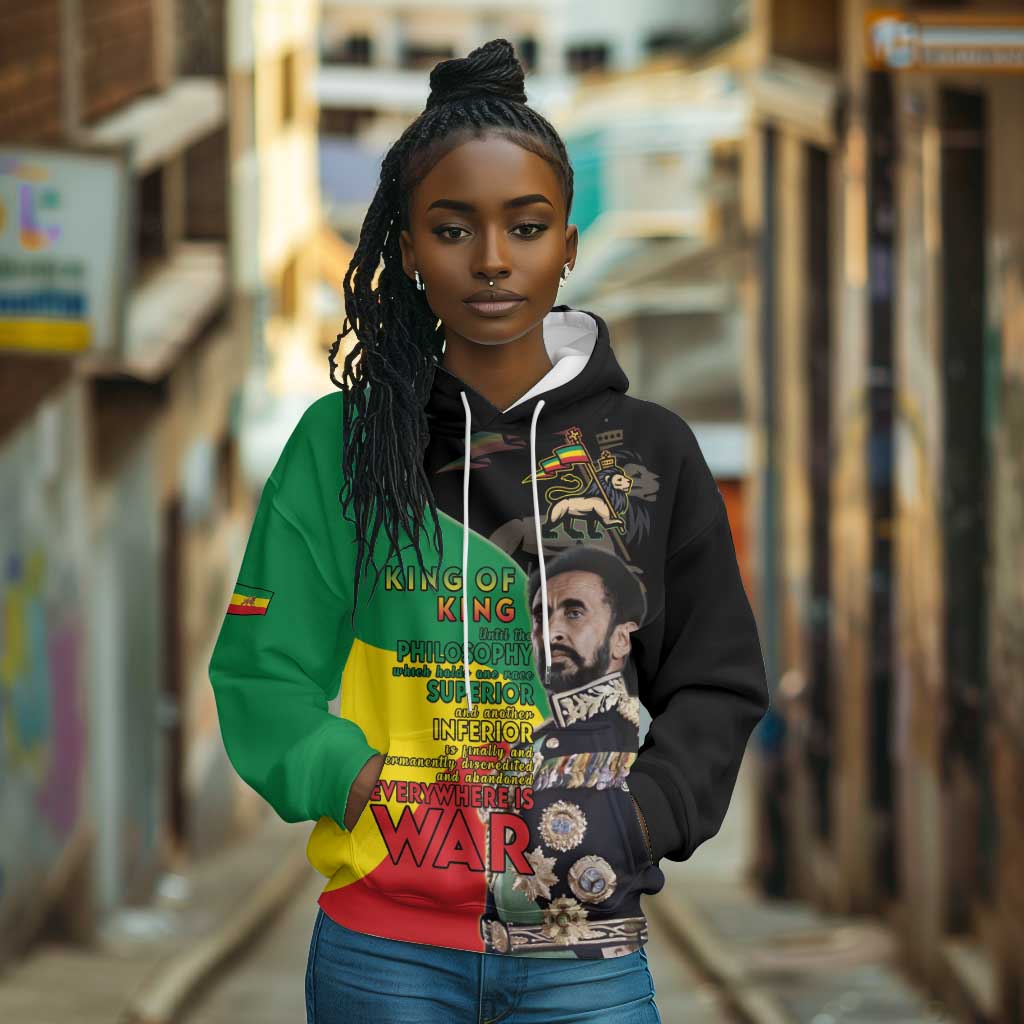 Jah Rastafari Hoodie Haile Selassie