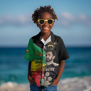 Jah Rastafari Kid Hawaiian Shirt Haile Selassie