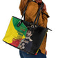 Jah Rastafari Leather Tote Bag Haile Selassie