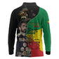 Jah Rastafari Long Sleeve Polo Shirt Haile Selassie