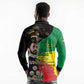Jah Rastafari Long Sleeve Polo Shirt Haile Selassie