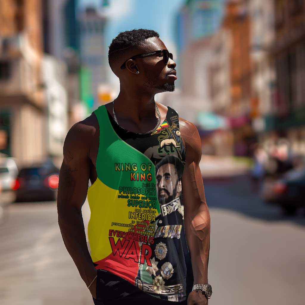 Jah Rastafari Men Tank Top Haile Selassie