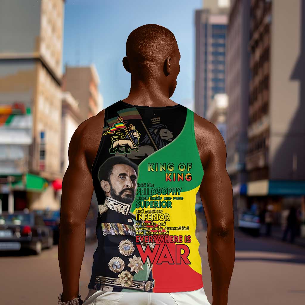 Jah Rastafari Men Tank Top Haile Selassie