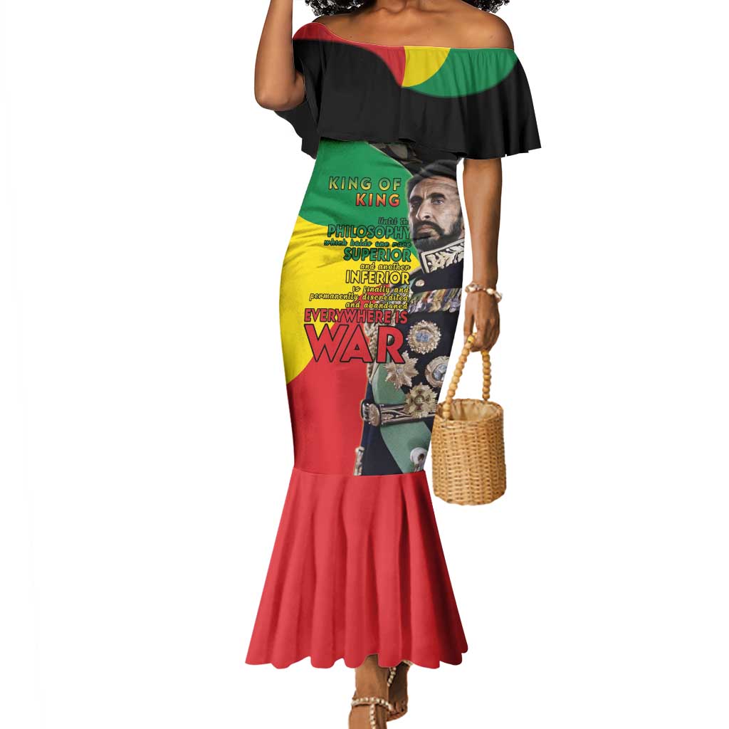 Jah Rastafari Mermaid Dress Haile Selassie