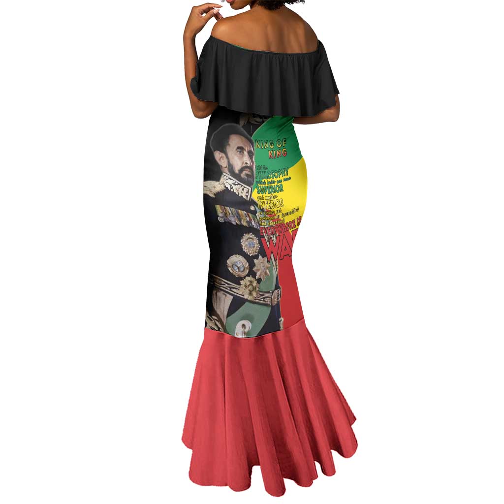 Jah Rastafari Mermaid Dress Haile Selassie