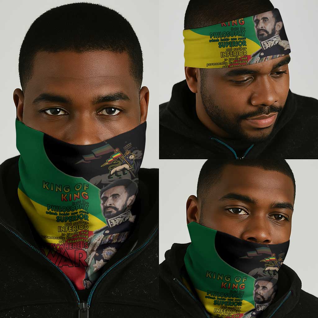 Jah Rastafari Neck Gaiter Haile Selassie LT15