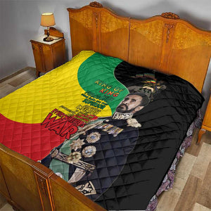 Jah Rastafari Quilt Haile Selassie