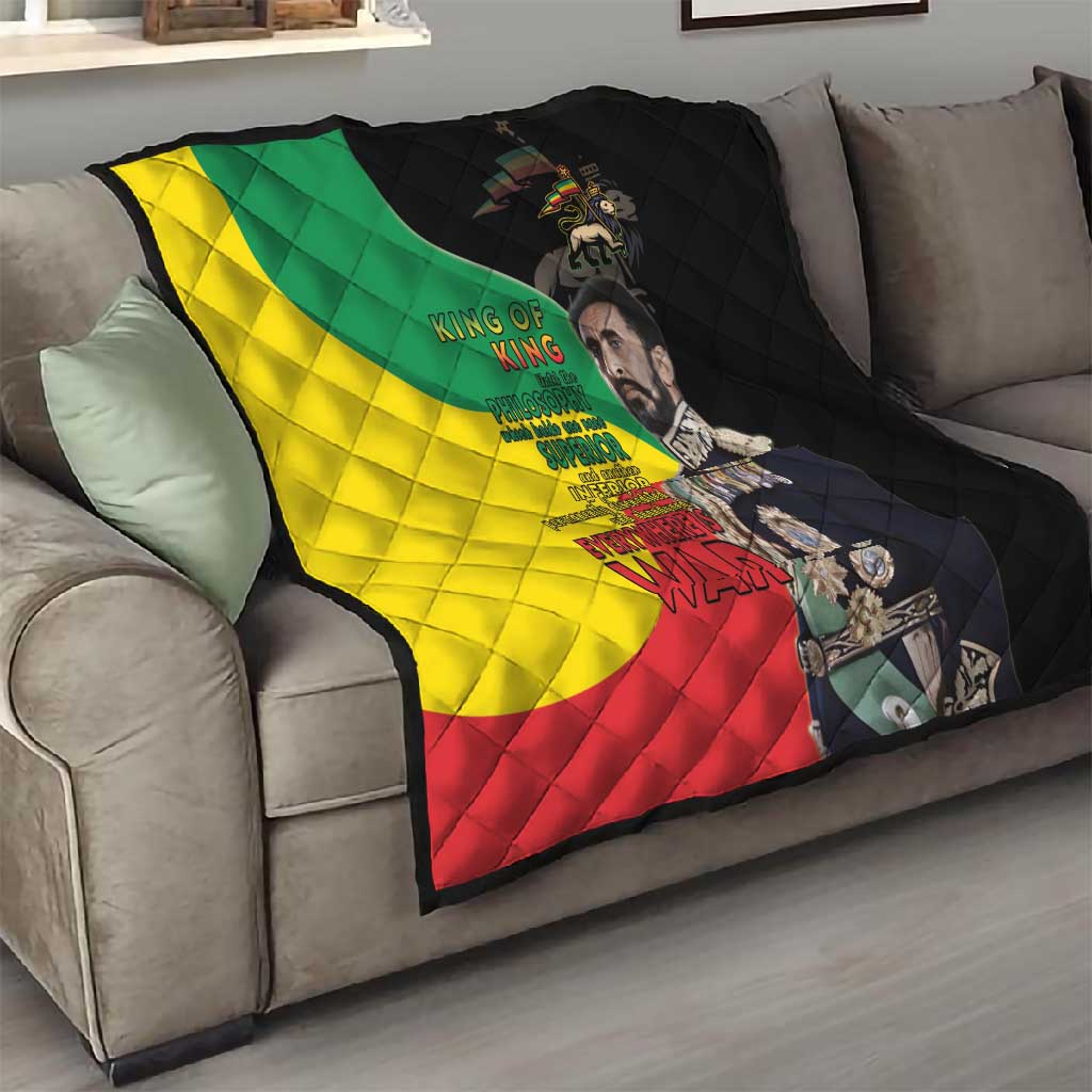 Jah Rastafari Quilt Haile Selassie