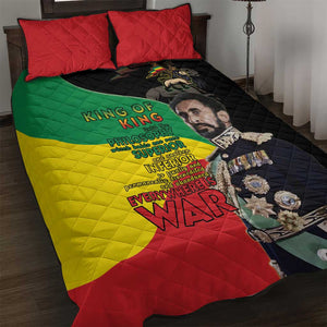 Jah Rastafari Quilt Bed Set Haile Selassie