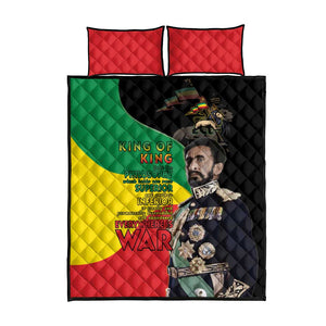 Jah Rastafari Quilt Bed Set Haile Selassie