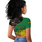 Jah Rastafari Raglan Cropped T shirt Haile Selassie