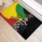 Jah Rastafari Rubber Doormat Haile Selassie