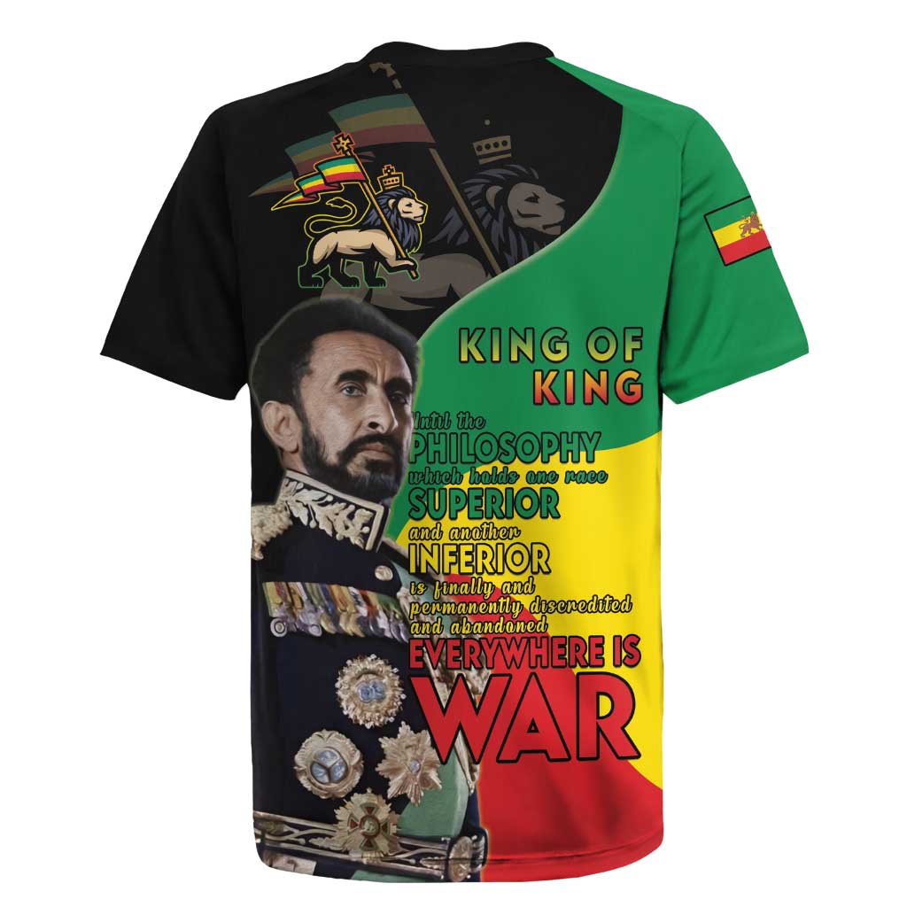 Jah Rastafari Rugby Jersey Haile Selassie
