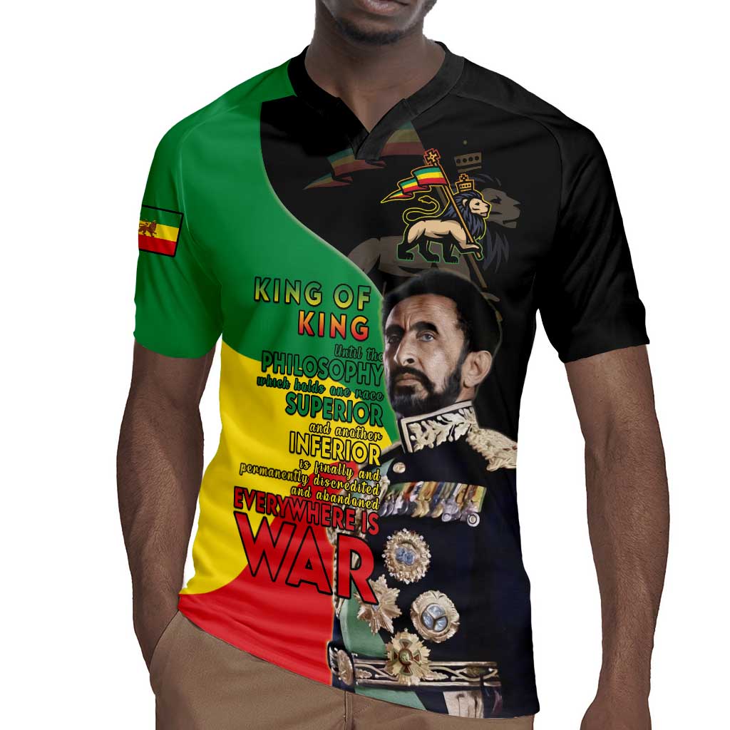 Jah Rastafari Rugby Jersey Haile Selassie