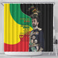 Jah Rastafari Shower Curtain Haile Selassie