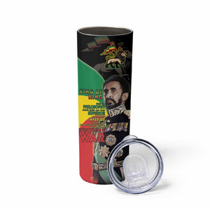 Jah Rastafari Skinny Tumbler Haile Selassie