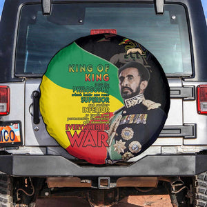 Jah Rastafari Spare Tire Cover Haile Selassie