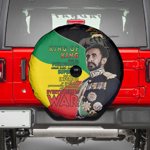 Jah Rastafari Spare Tire Cover Haile Selassie