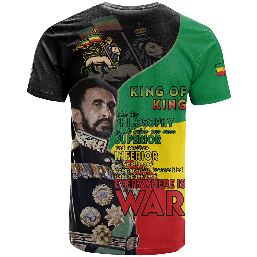 Jah Rastafari T shirt Haile Selassie