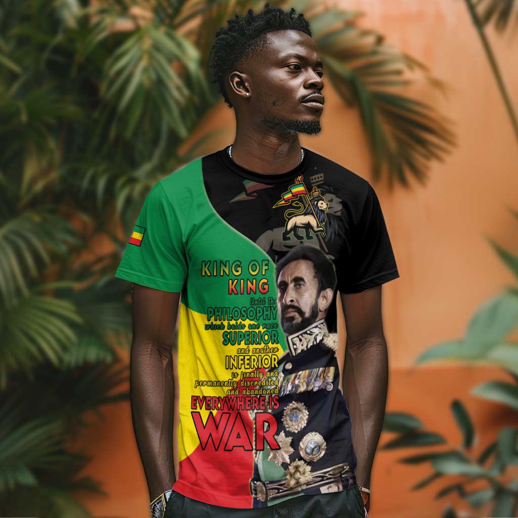 Jah Rastafari T shirt Haile Selassie