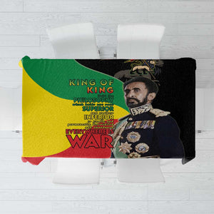Jah Rastafari Tablecloth Haile Selassie