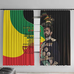 Jah Rastafari Window Curtain Haile Selassie