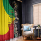 Jah Rastafari Window Curtain Haile Selassie