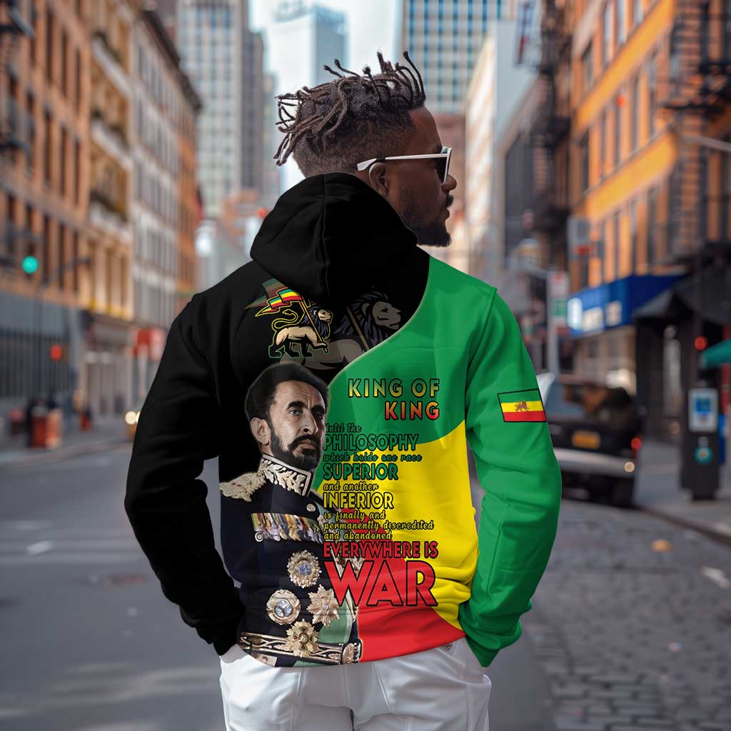 Jah Rastafari Zip Hoodie Haile Selassie