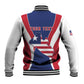 Personalised Afro Liberia Baseball Jacket Coat Of Arms With Flag Map - African Pattern