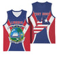 Personalised Afro Liberia Basketball Jersey Coat Of Arms With Flag Map - African Pattern - African Pride