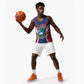 Personalised Afro Liberia Basketball Jersey Coat Of Arms With Flag Map - African Pattern - African Pride